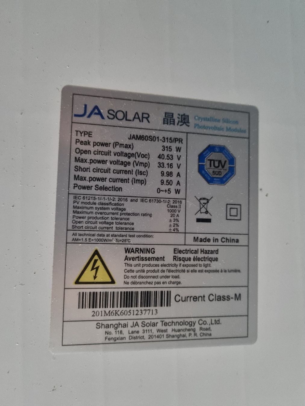Solar Module Ja Solar PV (Gebraucht) in Buttisholz für CHF 1 – nur ...