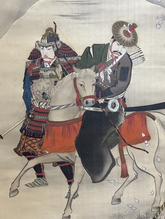 Calligraphie japonaise sur rouleau suspendu « Bodhidharma » Art