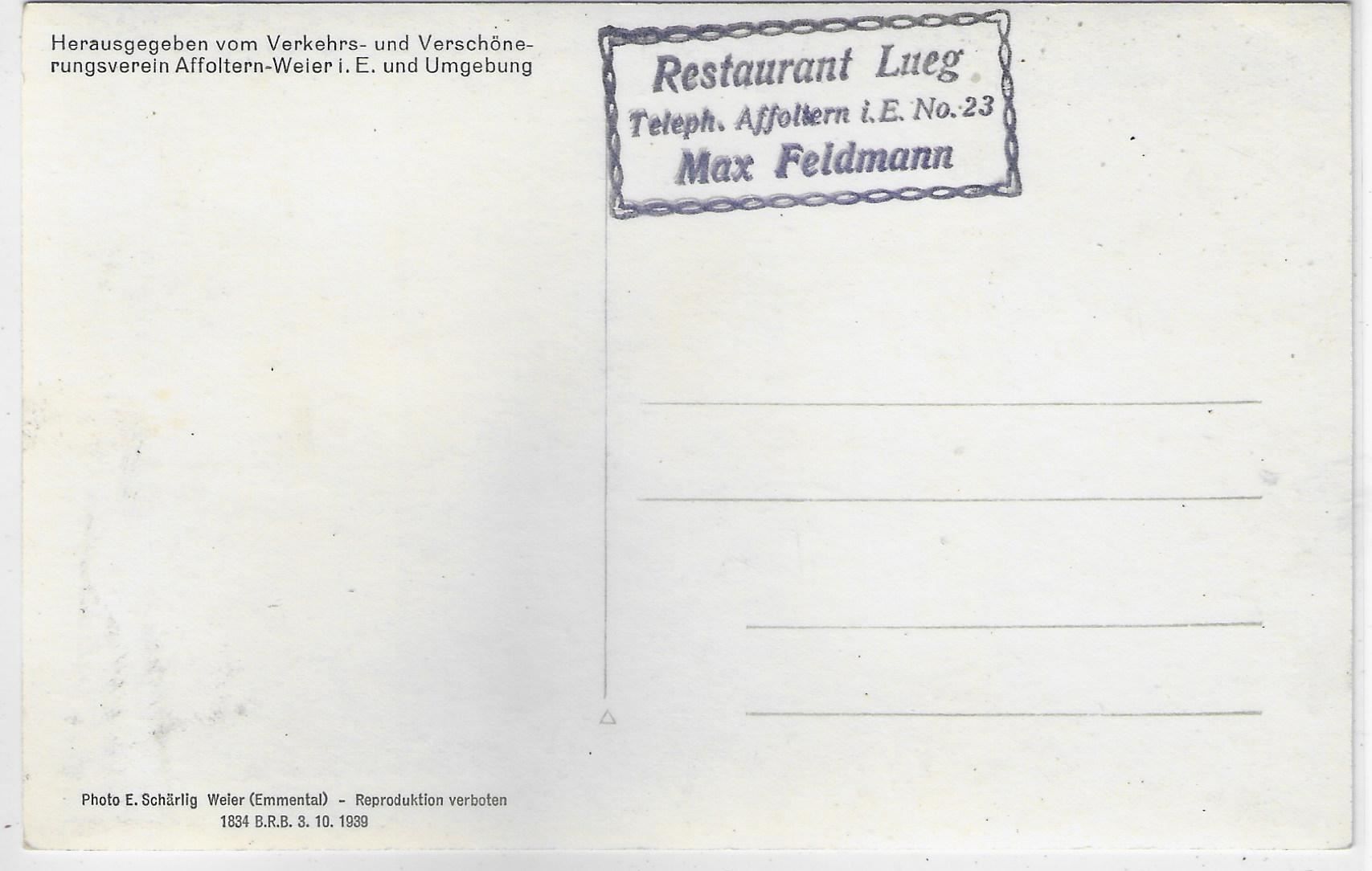 Cartoline postali: Kavalleriedenkmal "Lueg" Affoltern im – Usato da Ettingen venduto da Kartenplanet 1