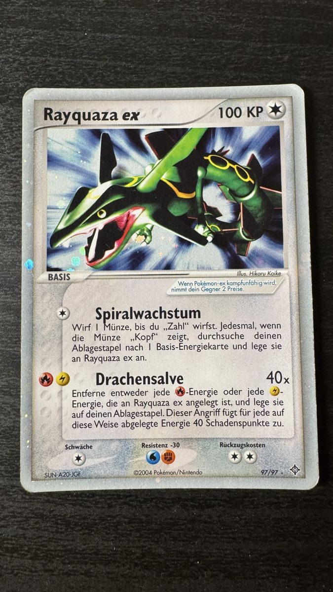 Pokémon Sammelbilder & Trading cards: Rayquaza Ex 97/97 Ex dragon holo – Gebraucht aus Belprahon von Rob_ain 1