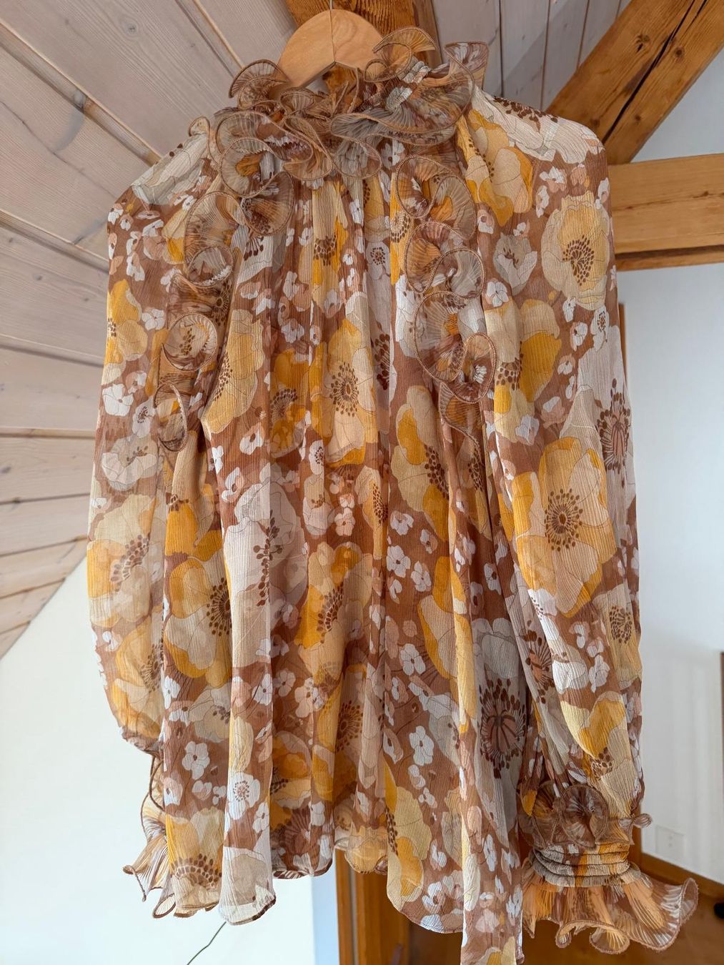 Zimmermann Camicette: Zimmermann Silk Blouse mit Top, Gr. 2 – Usato da Rüschlikon venduto da rene977