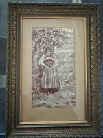 Dekoratives Vintage Seidenbild