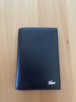 Portefeuille en cuir noir Lacoste