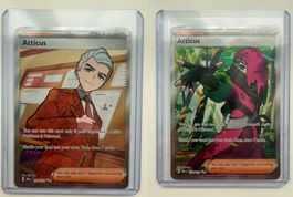 2 x Atticus Trainer (Ultra Rare) 134/131 & 133/131 PRE 🇺🇸
