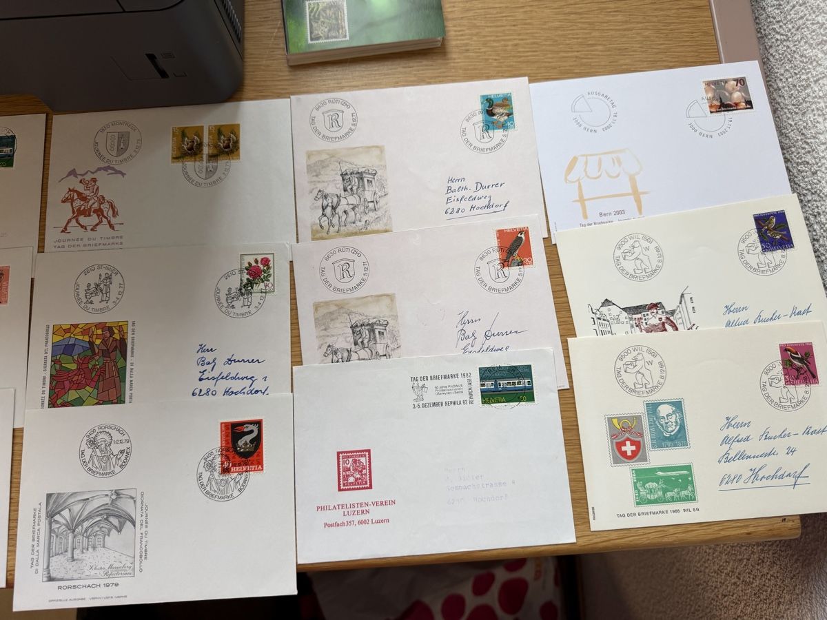 Tutti i francobolli: 30 Briefe Tag der Briefmarken Schweiz – Usato da Murgenthal venduto da Tina_4055 2