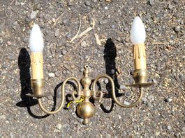 3 Messing Wandlampe im Kerzenleuchterdesign