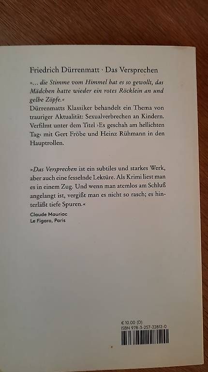 Bücher: Das Versprechen – Gebraucht aus Spiez von sus_2m5b 1