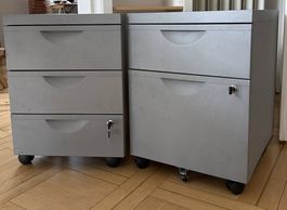 2x Schubladenstock/ Büro Korpus mit Rollen