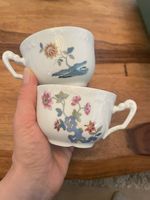 Paar Royal Limoges Soleil Levant Teetassen