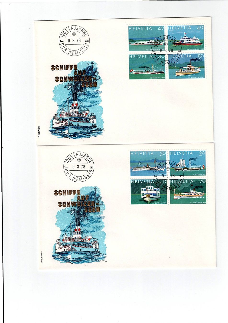 Alle Briefmarken: Schweiz, Lemanex 1978, 21 FDCs, verschiedene Ausschnitte – Gebraucht aus Hinteregg von McCharly01 6