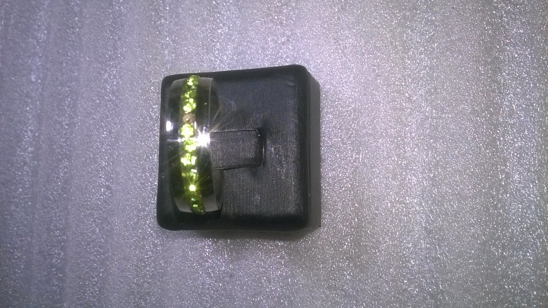 Ringe: ring edelsthal,,mit hellgrün kristall,,,glanzig – Neu (gemäss Beschreibung) aus Basel von bijoutrie_4 1
