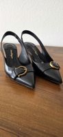 Salvatore Ferragamo Slingback Pumps Schwarz Leder
