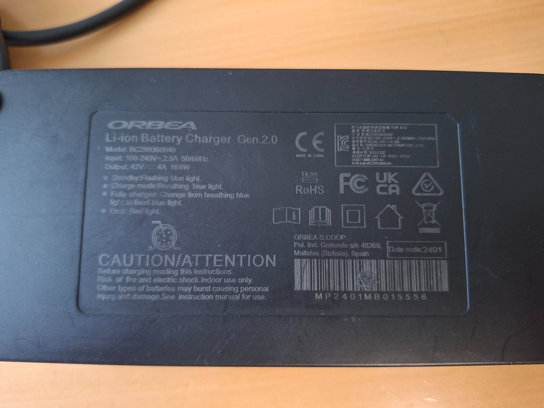 Caricabatterie: Orbea Smart Charger RS Gen2 4A – Usato da Sirnach venduto da reign_tg 1