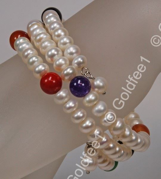 Bracciali & Braccialetti: Armband Süsswasser Zucht-Perlen – Nuovo e nell'imballaggio originale da Oberglatt ZH venduto da Goldfee1 1