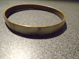 Armreifen weiss/goldfarbig, wie Marmor