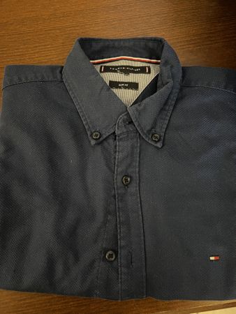 Tommy Hilfiger Hemd, dunkelblau, Slim Fit – Grösse S