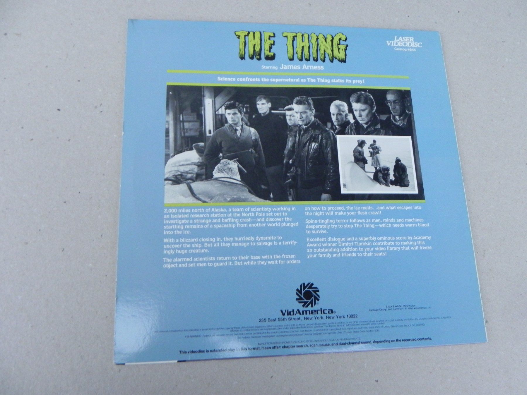 Tutti i DVDs: Laserdisc Orginal Uncut Version SF Classic Film The Thing – Usato da Siebnen venduto da krimsie 1