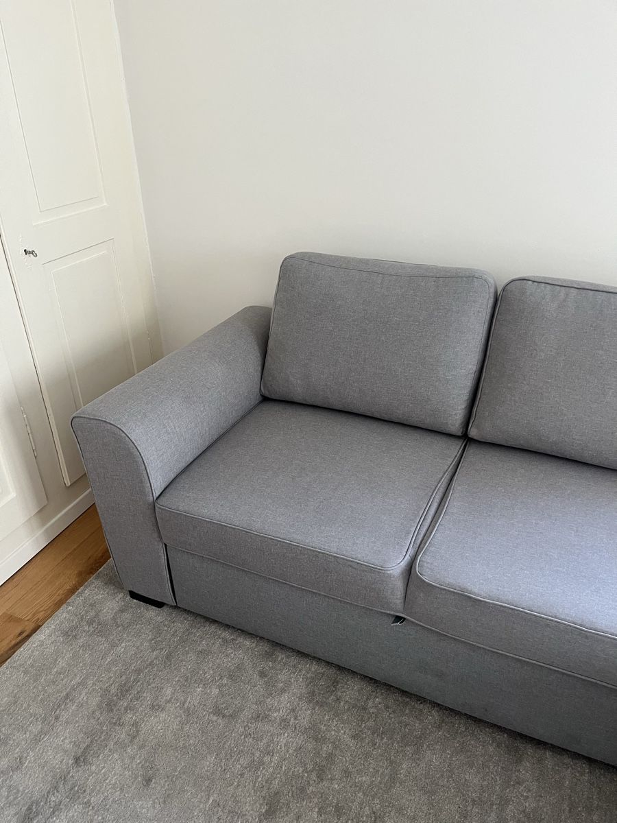 Sofas: Ecksofa Schlaffunktion Bettkasten Grau Stoff ca. 250cm – D'occasion à St. Gallen par cha_gk52 6