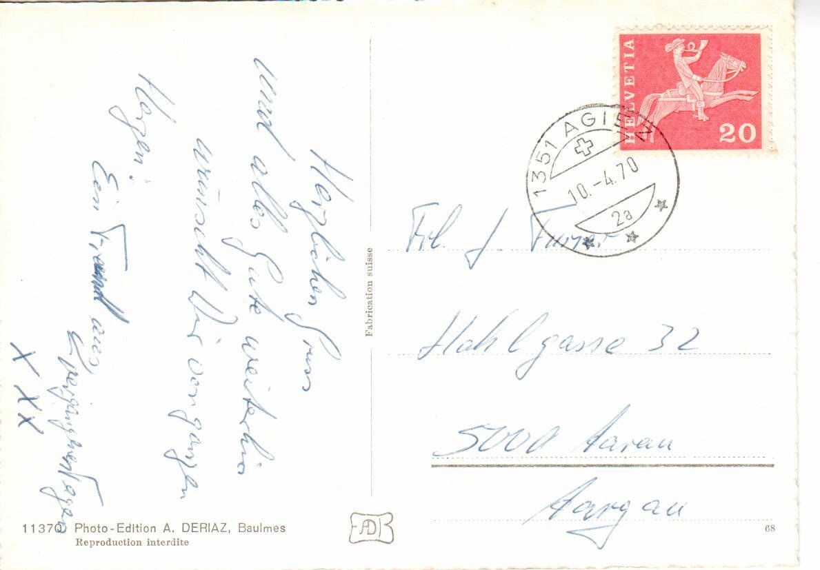 Cartoline postali: Agiez – Usato da Wolhusen venduto da Curver9 1