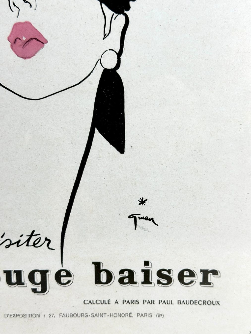 Poster & Bilder: Affiche originale DIOR "Le Rouge Baiser" RENÉ GRUAU 1948 – Gebraucht aus Morges von vintix 5