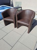 2 braune Sessel Kunstleder guter Zustand