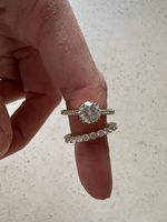 Swarovski Ring Set (2) goldfarben Gr. 55