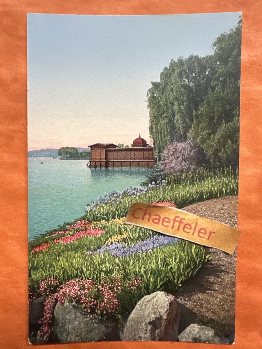 Cartes postales: Alte Ansichtskarte Zürichsee ? mit Seebad – D'occasion à Zürich par Chaeffeler
