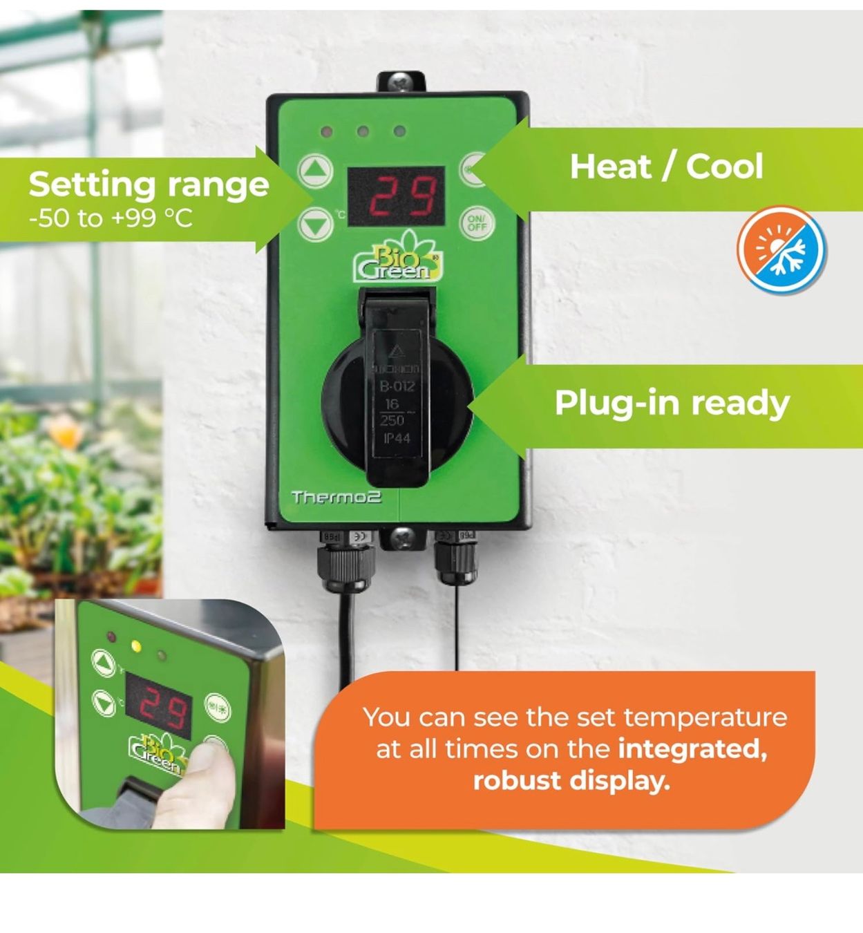 Messen: + Bio Green Gewächshaus Digital Thermostat – Neu und originalverpackt aus Amriswil von JaJa-Express 2