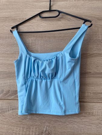 Crop top bleu