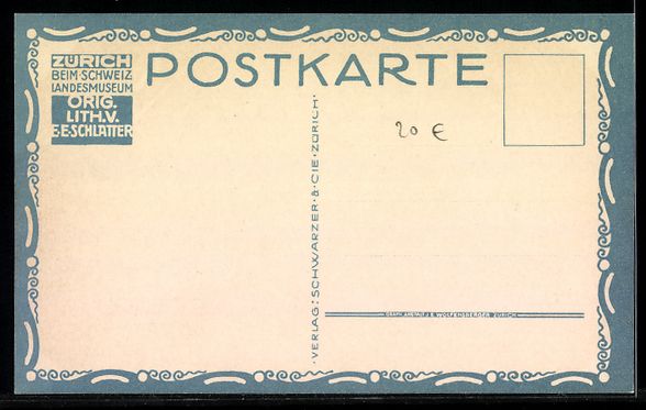 Cartoline postali: Zürich, Beim Schweiz Landesmuseum – Usato da Berlin venduto da bartko-reher 1