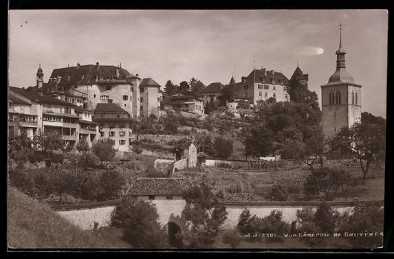 Cartoline postali: AK Gruyères, Vue Générale – Usato da Berlin venduto da bartko-reher
