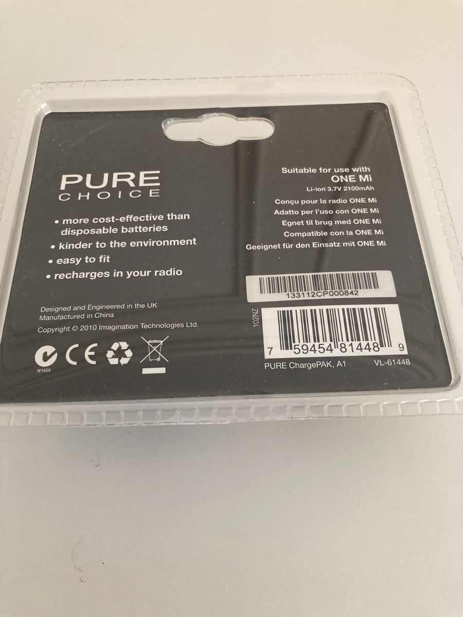 Batterie: PURE ChargePAK A1, NEU, Originalverpackt, Batteriepack – Nuovo e nell'imballaggio originale da Amden venduto da relsah62 1