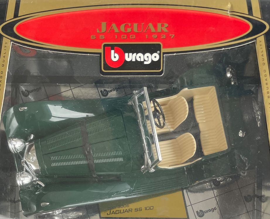 Burago 3006 - Jaguar SS 100 1937 Noire Echelle 1:18 Modèle Occasion