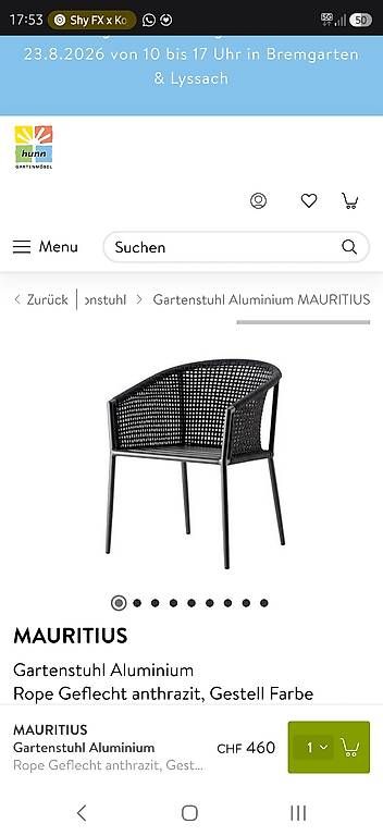 Sedie: Hunn Gartenstühle  – Usato da Beinwil am See venduto da joe_nxf5 3