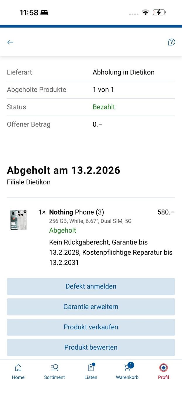 Nothing Handys / Smartphones: Nothing Phone 3 256GB – Gebraucht aus Dietikon von Marvin_013 7