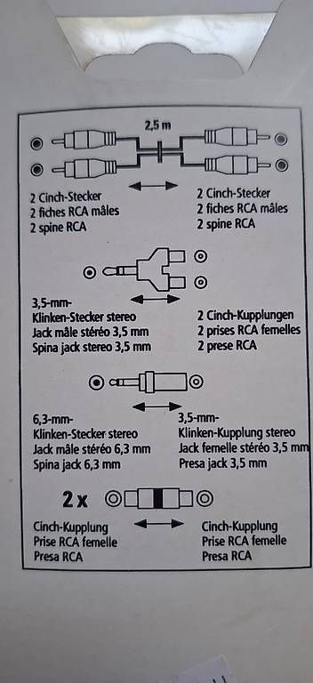 Cavi: Audio  CINCH-Anschluss  und diverse Adapter – Usato da Liestal venduto da Tryit.71 2