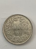 Sammelmünze 1/2 Rappen Helvetia 1967 guter Zustand