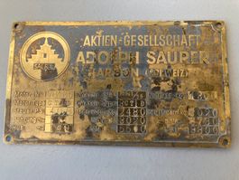 Saurer Typenschild