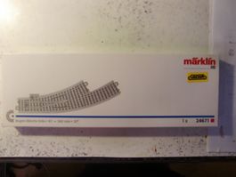 •	Märklin Bogenweiche links Radius 360 mm 24671