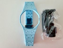 Bracelet polymère bleu ciel+déployante pour Royal Pop LAN BA