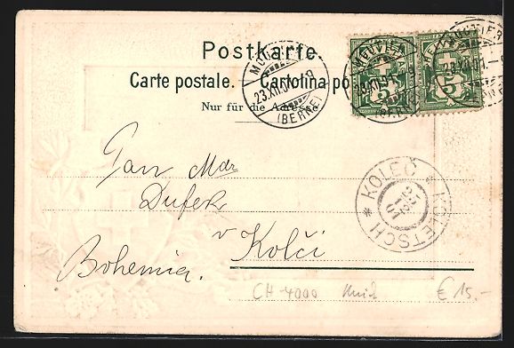 Cartoline postali: Passepartout-Lithographie Basel, Totalan – Usato da Berlin venduto da bartko-reher 1
