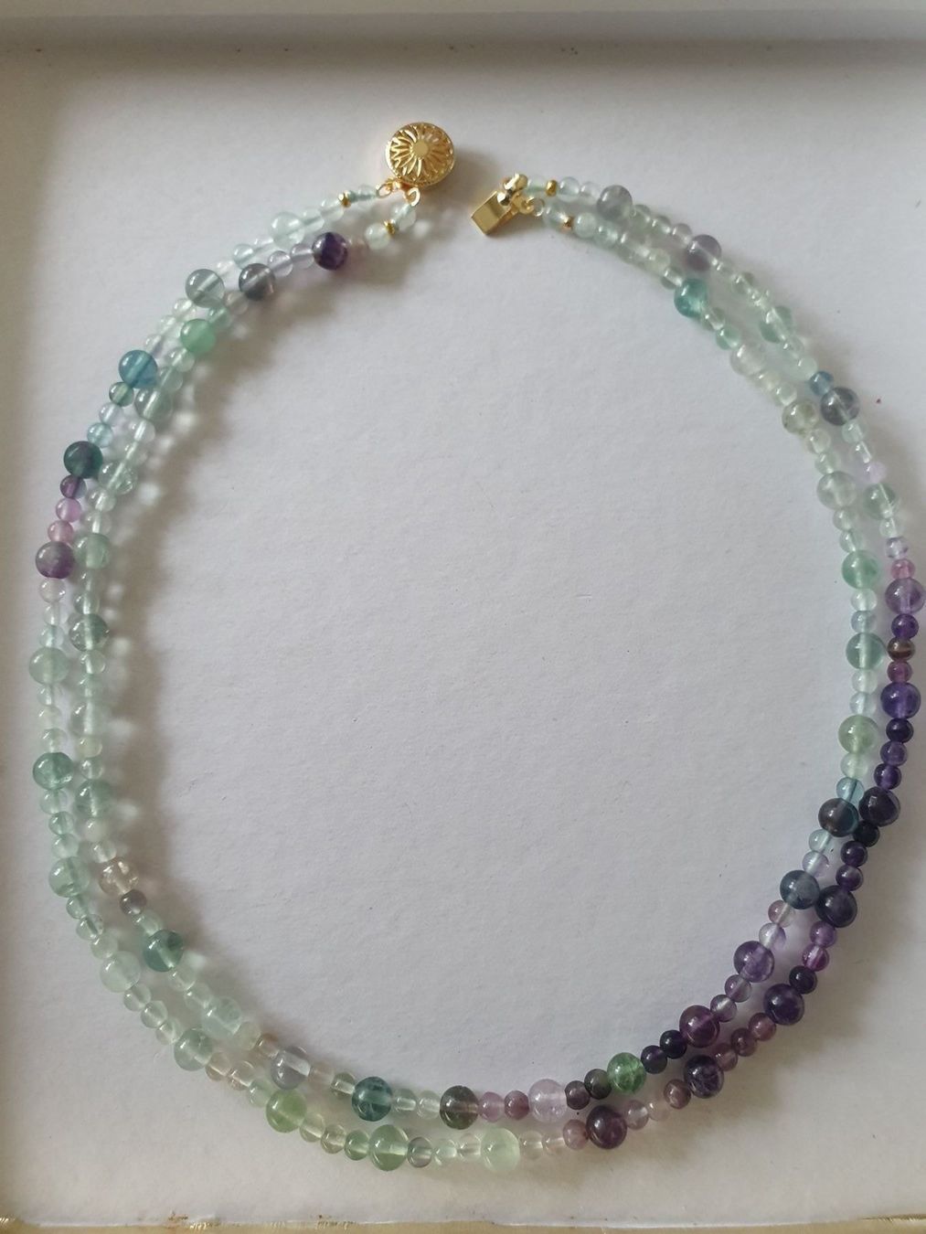 Catenine: Super Kette. Fluorite 2 Reichen – Nuovo (secondo la descrizione) da Benglen venduto da Meercat3 5