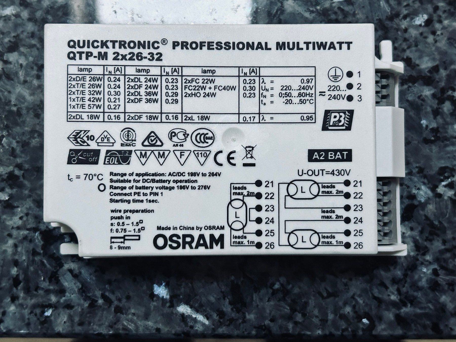 Osram Componenti elettronici: OSRAM-M 2x26-32 Vorschaltgeräht – Nuovo (secondo la descrizione) da Hausen AG venduto da mb2023
