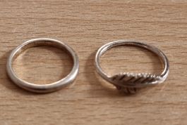2 kleine Silber 925 Finger-ringe/
