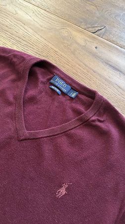 Polo Ralph Lauren V-Neck Sweatshirt L Rot - wie NEU