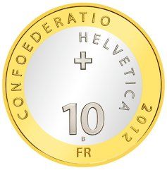 Alle Münzen: CHF 10.- commémorative 2012 – Gebraucht aus Bouveret von psv01 1