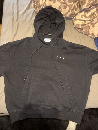 Off-White sweat à capuche noir, taille L, comme neuf!