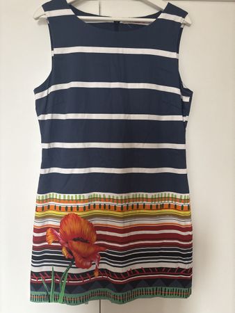 Desigual Kleid, Sommerkleid, gestreift & blumig