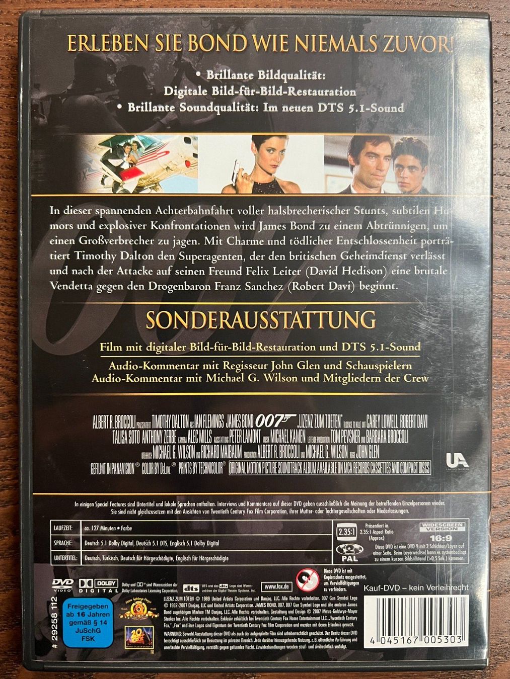 Tutti i DVDs: 007 Lizenz zum Töten – Usato da Zürich venduto da FilmFreunde 1