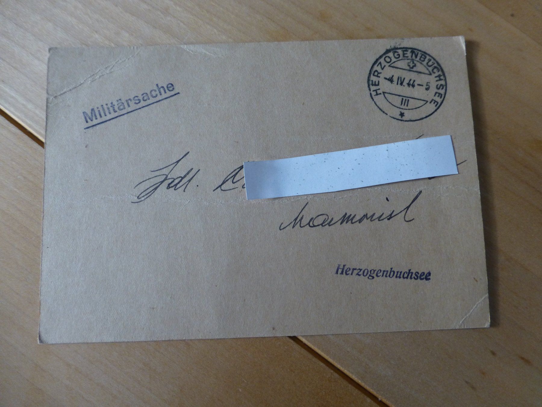 Dokumente: Herzogenbuchsee, Militärsache 1944 – Gebraucht aus Bettlach von 1saurer